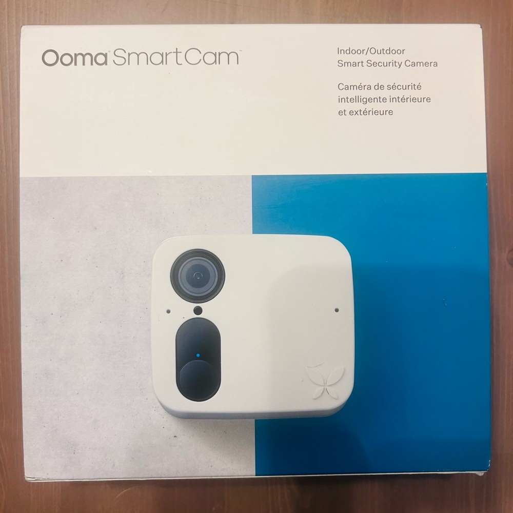Ooma Smart Cam Indoor/Outdoor Security Camera With Ooma Branded Merchandise NIB